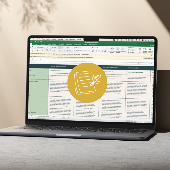 Advertentieteksten vakantiewoning